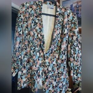 Danielle B Women's Abstract Pattern Blazer